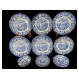 22 PIECES ROYAL WARWICK BLUE & WHITE PORCELAIN