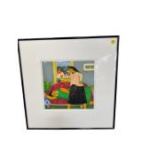 YU CHA PAK 01 FRAMED WATERCOLOR TITLED TWIN