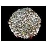 ARDA GLASSWARE PEBBLE CHARGER WITH STAND