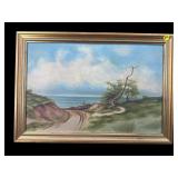 PAINTING ON BOARD 'CALF PASTURE EAST NORWALK;