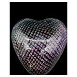 SIGNED ROBERT HELD ART GLASS HEART PAPERWEIGHT