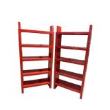 2 MCM PLASTIC OPEN STACKING SHELVES