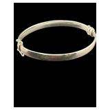 DESIGNER STERLING SILVER BANGLE BRACELET;