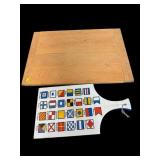 CUTTING BOARD AND TRIVET LOT
