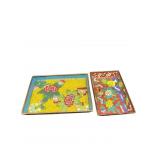 LOT OF 2 MINIATURE CLOISONNE TRAYS