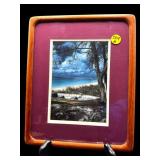 SMALL BOAT BEACH SCENE PRINT IN FRAME