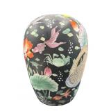 LARGE ORIENTAL SWAN PORCELAIN GINGER JAR