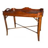 MAITLAND SMITH TRAY TOP ALL BURLED MAHOGANY