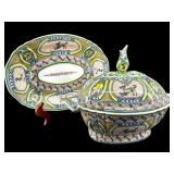 COIMBRA PORTUGAL HAND PAINTED LARGE TUREEN WITH