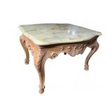 ITALIAN CARVED ONYX TOP TABLE