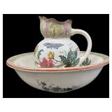 LARGE DOULTON BURSLEM ENGLAND FLORAL BOWL AND