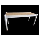WHITE CANE TOP BENCH