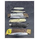 LOT OF 6 FOLDING POCKET KNIVES