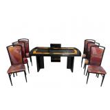 MODERN DESIGN TABLE AND 6 CHAIRS