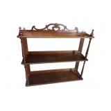 WALNUT 3 TIER HANGING VICTORIAN SHELF