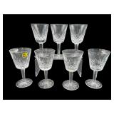 SET OF 7 WATERFORD CRYSTAL LISMORE CLARET WINE