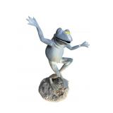 CAST ALUMINUM GARDEN FROG