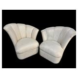 2 MCM MIRRORING FAN SWIVEL CHAIRS