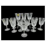 SET OF 12 WATERFORD CRYSTAL LISMORE WATER GOBLETS