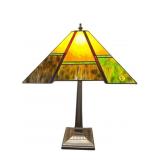 ARTS & CRAFTS STYLE LEADED GLASS LAMP