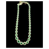 PLATINUM MONUMENTAL EMERALD & DIAMOND NECKLACE