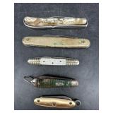 LOT OF 5 SMALL FOLDING POCKET KNIVES