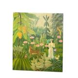 HENRI ROUSSEAU MONUMENTAL JUNGLE OIL ON CANVAS