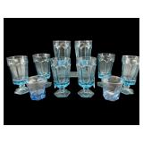 10 PC LOT OF FOSTORIA AND ANCHOR HOCKING GLASSWARE