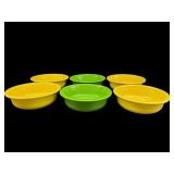 LOT OF 6 FIESTAWARE BOWLS 8.25 IN ACROSS