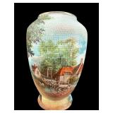 ANTIQUE GEBRUDER HEUBACH TAPESTRY PORCELAIN RIVER