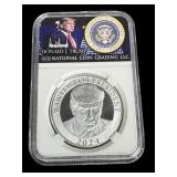 2024 1 OUNCE FINE SILVER TRUMP COIN