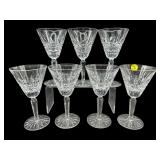 SET OF 7 WATERFORD CRYSTAL MAEVE WINE STEMS