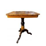 MAHOGANY & EBONY INLAID ROSEWOOD TABLE
