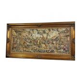 LARGE FRAMED TAPESTRY