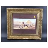 THE SPHINX 19th CENTURY WATERCOLOR