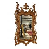 LARGE ITALIAN CARVED GOLD MIRROR