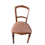 ALL BURLED DECORATED BALLOON BACK CHAIR