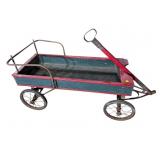 ANTIQUE WOODEN NEWSPAPER DELIVERY WAGON