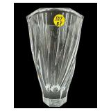 ORREFORS CRYSTAL SWIRL FLOWER VASE