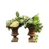 2 CAST IRON PLANTERS