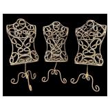 LOT OF 3 TWISTED IRON TABLE TOP TORSO NECKLACE