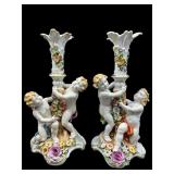 2 LARGE VON SCHIERHOLZ HAND PAINTED PORCELAIN