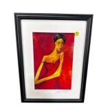 MODERN DESIGN SERIGRAPH OF WOMAN'S PORTRAIT