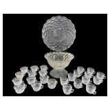 27 PC AMERICAN FOSTORIA PUNCH BOWL SET