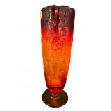 CADMIUM GLOW L E SMITH AMBERINA GRAPE AND LEAF