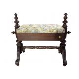 WALNUT VICTORIAN STOOL