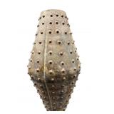 TALL METAL HOBNAIL VASE