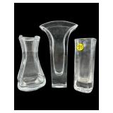 3 PC LOT OF NAMBRE/SIMON PEARCE HEAVY CRYSTAL