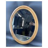 OAK OVAL MIRROR