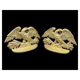 2 LARGE HEAVY BRASS EAGLE DOOR STOPS